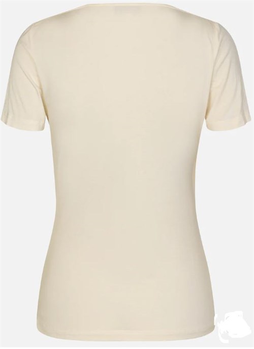 T-shirt-Offwhite-slå om detalje, Rosemunde
