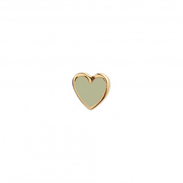 Stine A Petit Love Heart Olive Green Enamel Gold 1181-02-olive green