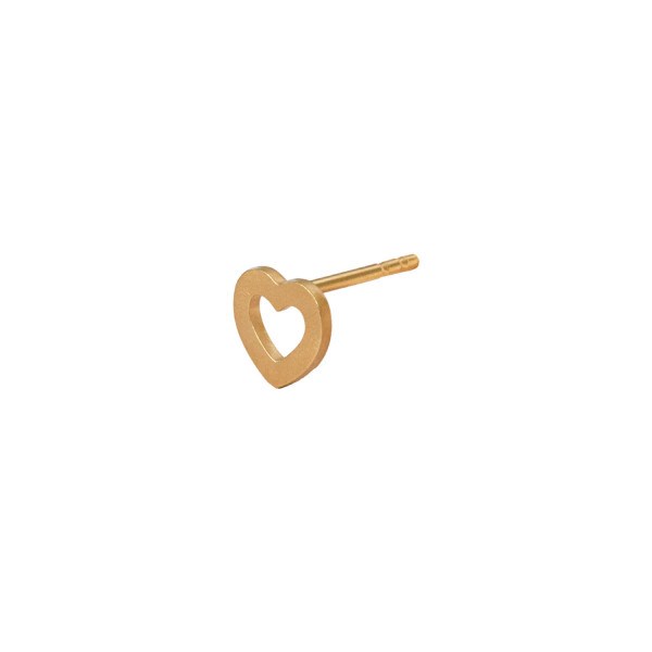 Stine A Petit Open Love Heart Earring Gold 1261-02-s