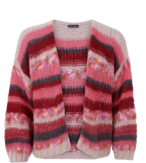 BC Fontana Multi Stribet Strik Cardigan, Onesize