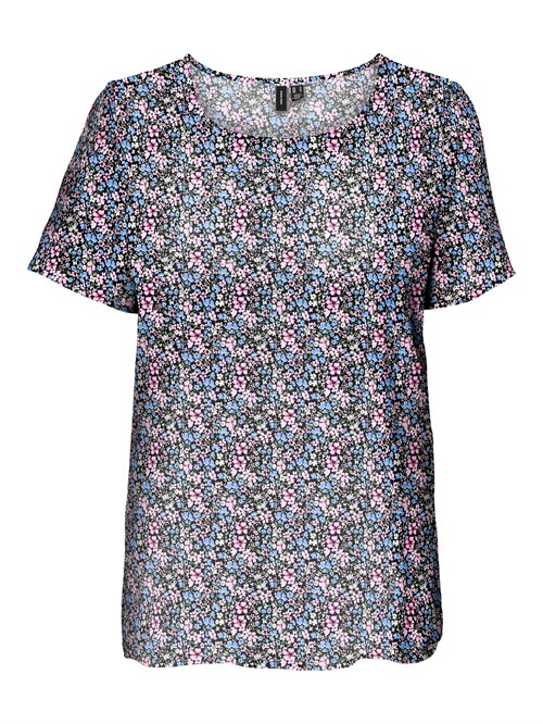 Viskose T-shirt med blomsterprint fra Vero Moda