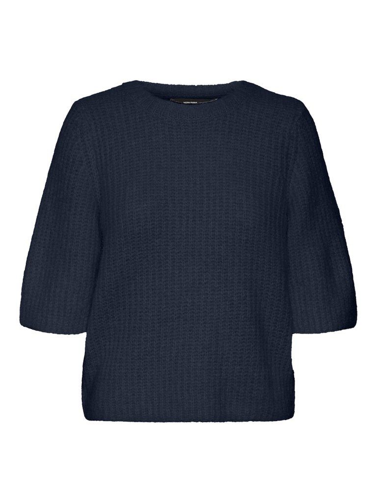 VM Awsome Strik bluse med 2/4 Ærme, Navy