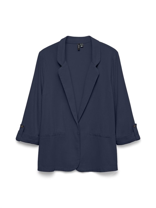 VM Jesmilo 3/4 Løs Blazer, Hør, Navy