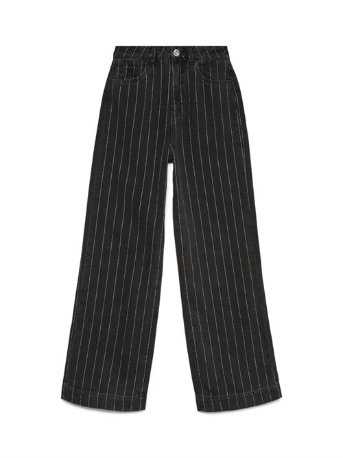 VM Kathy Denim Jeans med Lurex Tråd, Wide, Mørkegrå