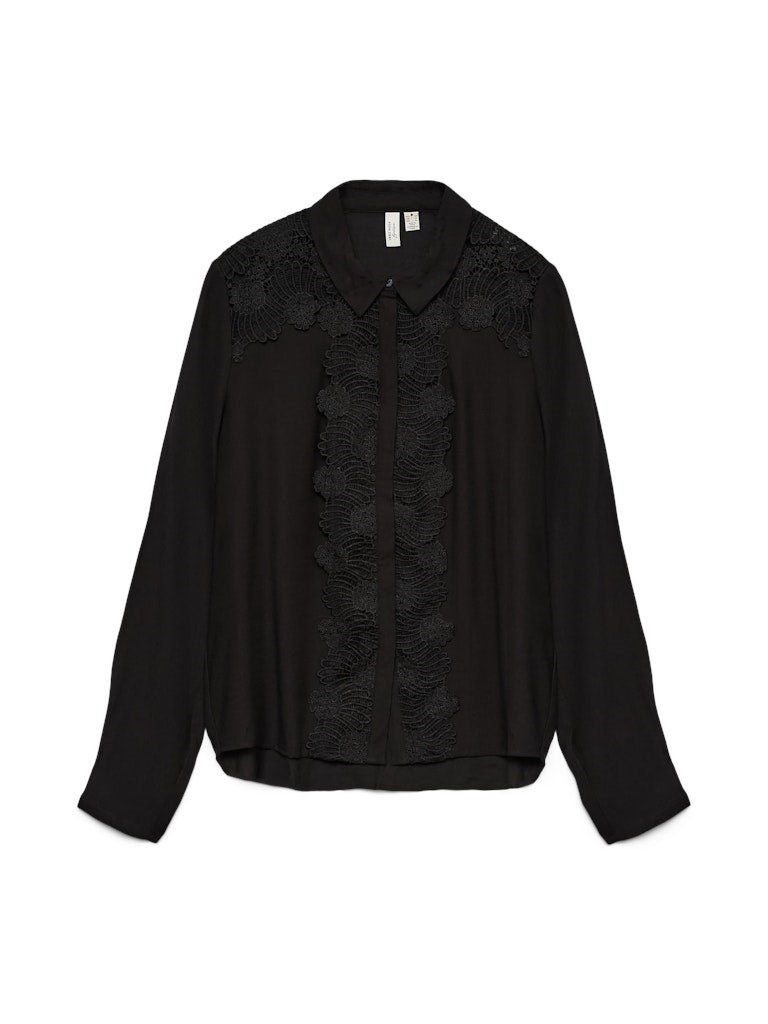 VM Harlow Skjorte med Broderi, Sort
