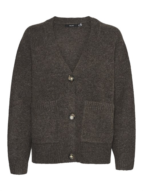 Vero Moda, Boom, Lang Ærmet Cardigan, gråbrun 