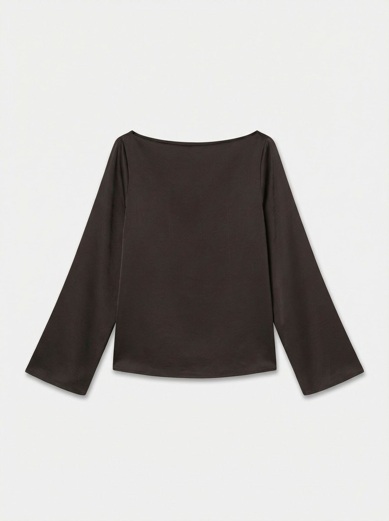 VM Miro Satin Bluse med bådhals