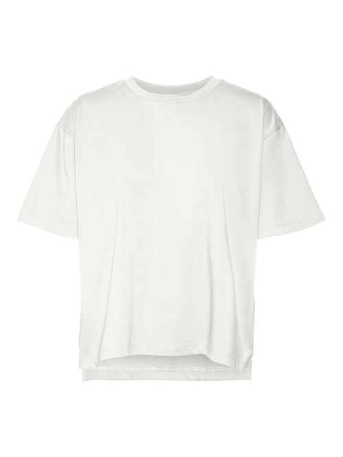VM Gigi T-shirt, Kort med Slids, Hvid