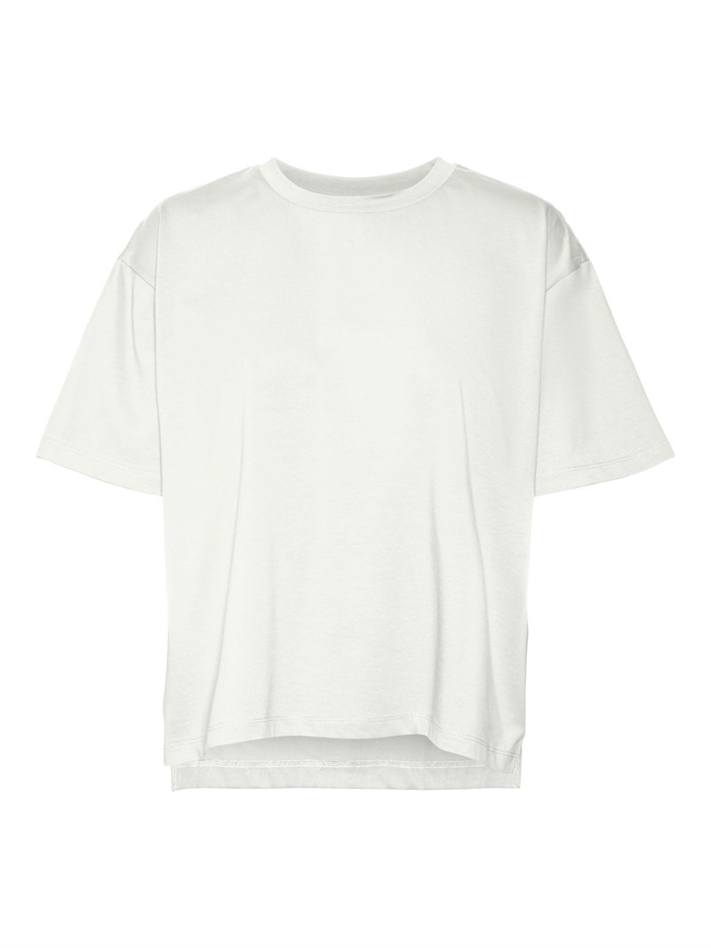 VM Gigi T-shirt, Kort med Slids, Hvid
