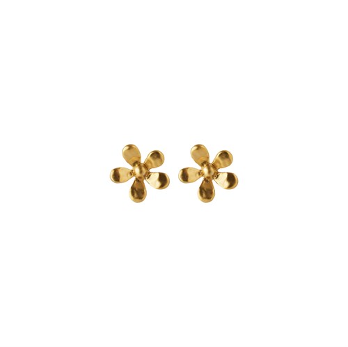 Pernille Corydon lille blomst øresticker i guld