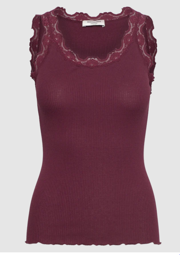 Rosemunde Babette Silketop med Blonde, Tawny Port