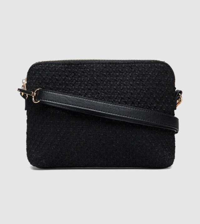 Rosemunde Nelly Bouclé Clutch , Sort Guld