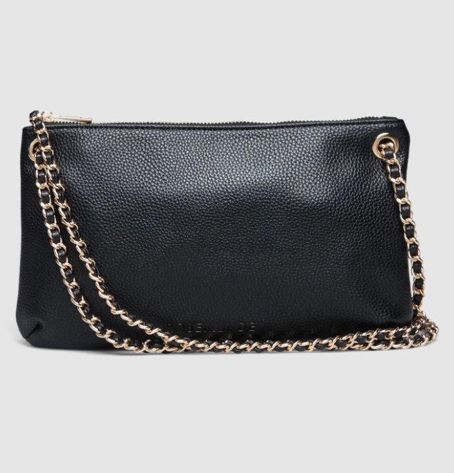 Rosemunde Sanya Medium Clutch med Kæde, Sort/Guld