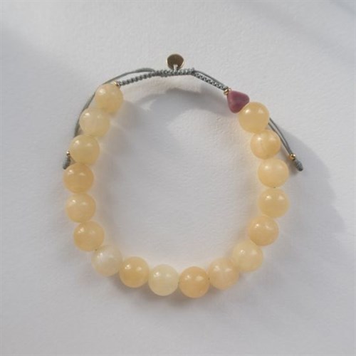 Stine A Cherie Bob Bon Armbånd, Honey, Lysegul -justerbar