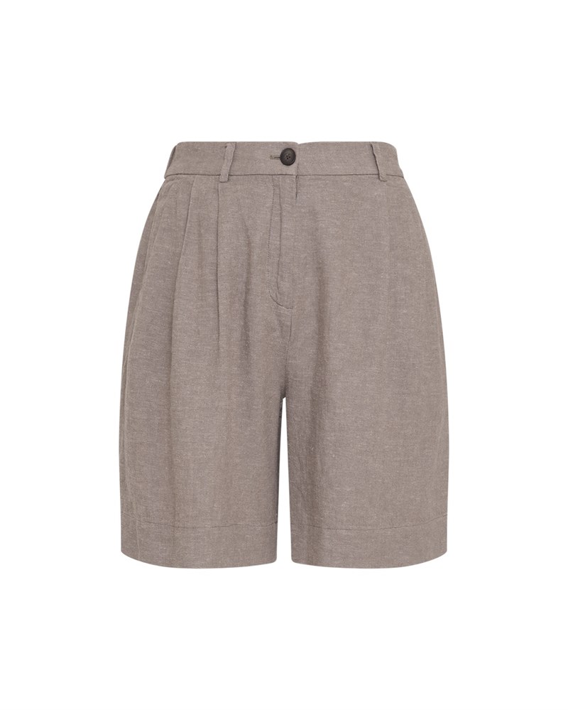 MSCH Viana Ginia HW Shorts, Hør, Brun