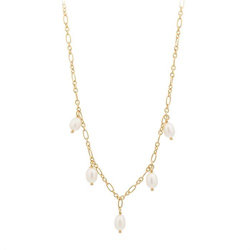 Pernille Corydon Ocean Dream Halskæde med perler, Forgyldt, 40-45 cm