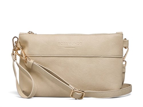 Rosemunde Clutch Taske med Rem, Creme