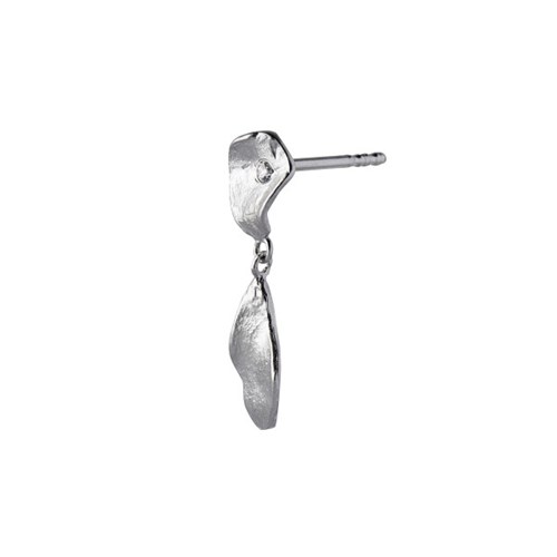 Stine A Clear Sea Earring With Stone, ørering - Silver