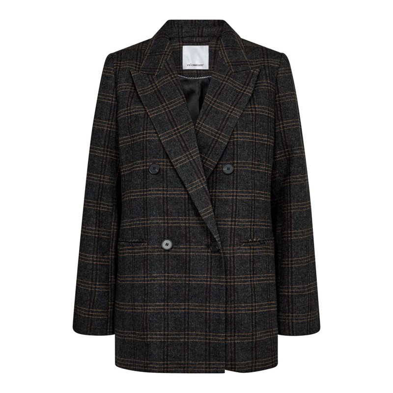 Co\'Couture ValerieCC Blazer Jakke, Ternet, Mørk Grå