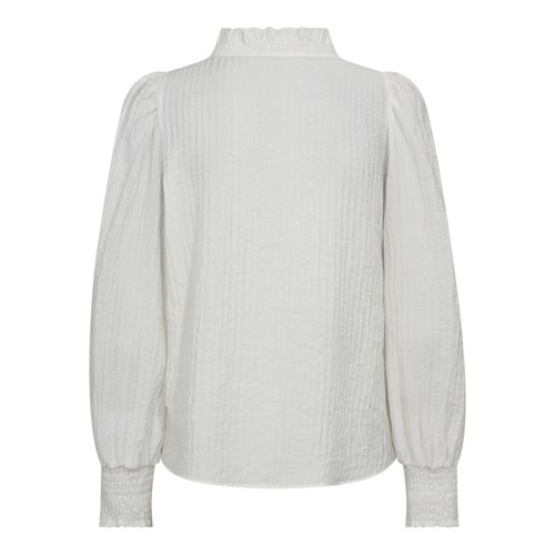 Co'Couture ShinaCC Bluse med V-hals, Offwhite